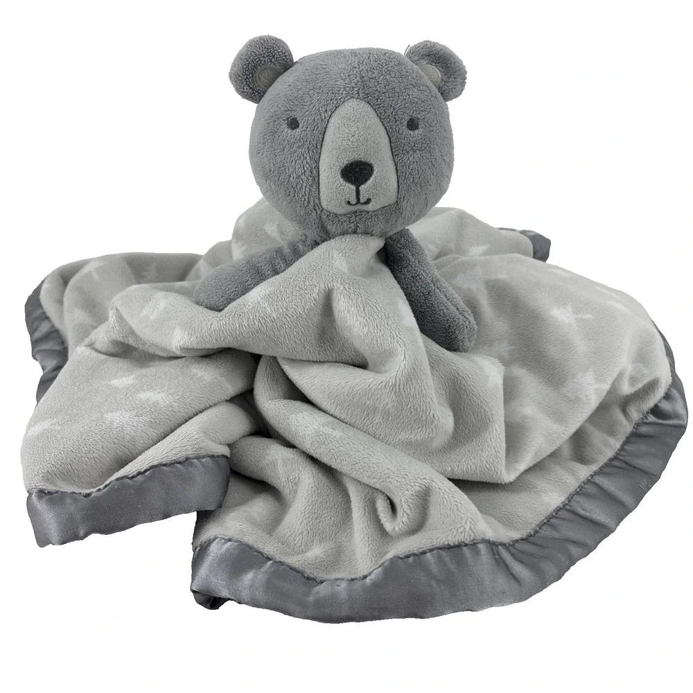 Cloud Island Gray Bear Lovey Security Blanket Trees XL Oversized Target